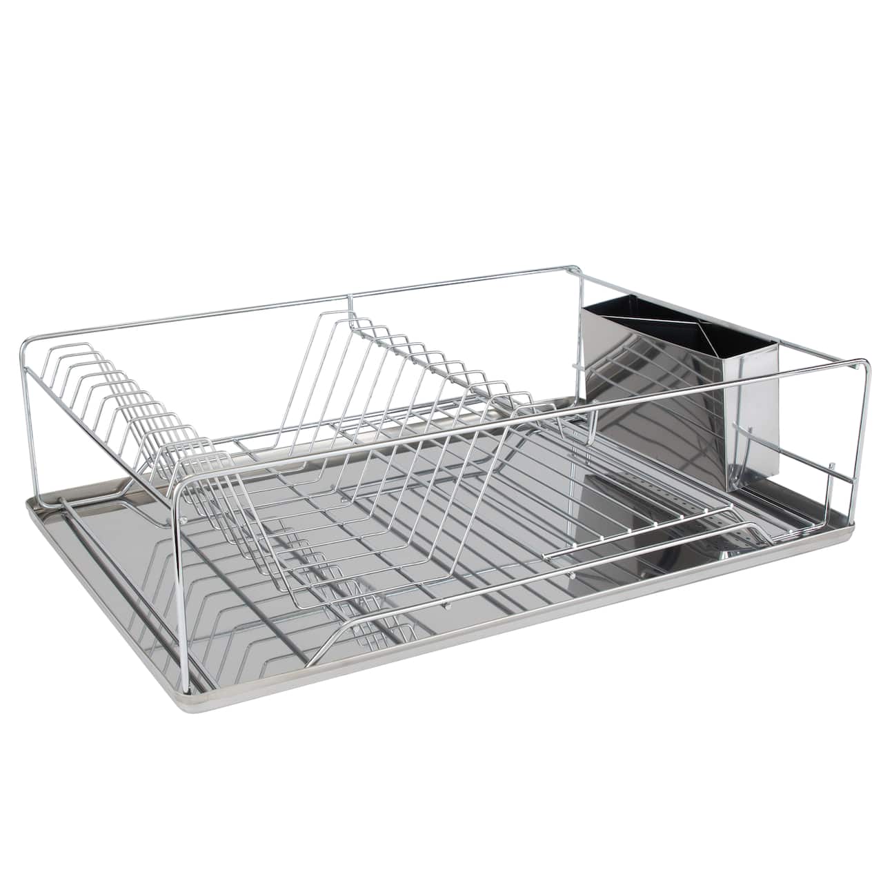 Kitchen Details Twisted Chrome 3-Piece Dish Rack